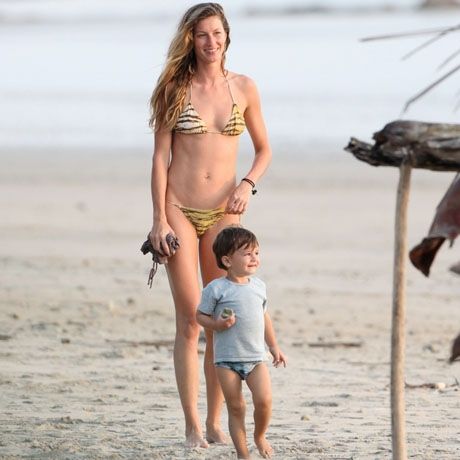 Gisele Bündchen és Benjamin (Fotó: Daily Mail/TMZ)