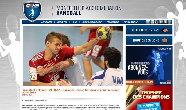 Gyors döntés után Laluska Franciaországban folytatja (Fotó: montpellierhandball.com)