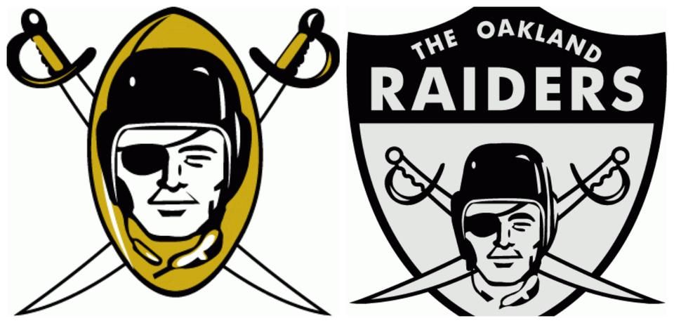 Az Oakland Raiders emblémái a végleges kialakulása előtt