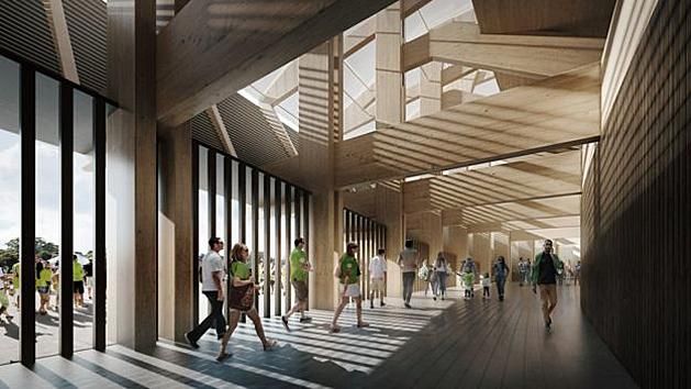 Az új stadion belső terve (Fotó: Zaha Hadid Architects)