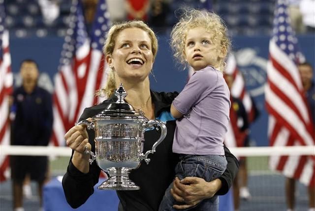Első kislányával, Jadával a 2010-es US Open-siker után (Fotó: Action Images)