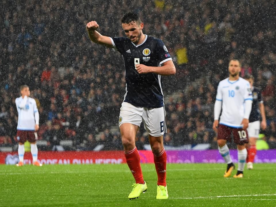 Az Aston Villában futballozó McGinn volt a skótok húzóembere 2019-ben (Fotó: AFP)