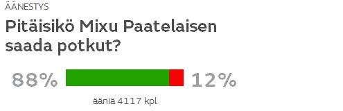 „Ön megválna Mixu Paatelainentől?” (Fotó: mtv.fi)
