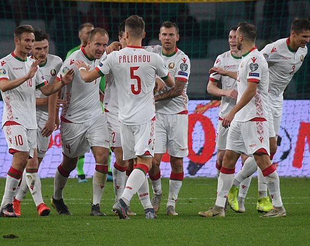 Fehérorosz gólöröm – vajon lesz részük ilyesmiben a playoffban is? (Fotó: AFP)
