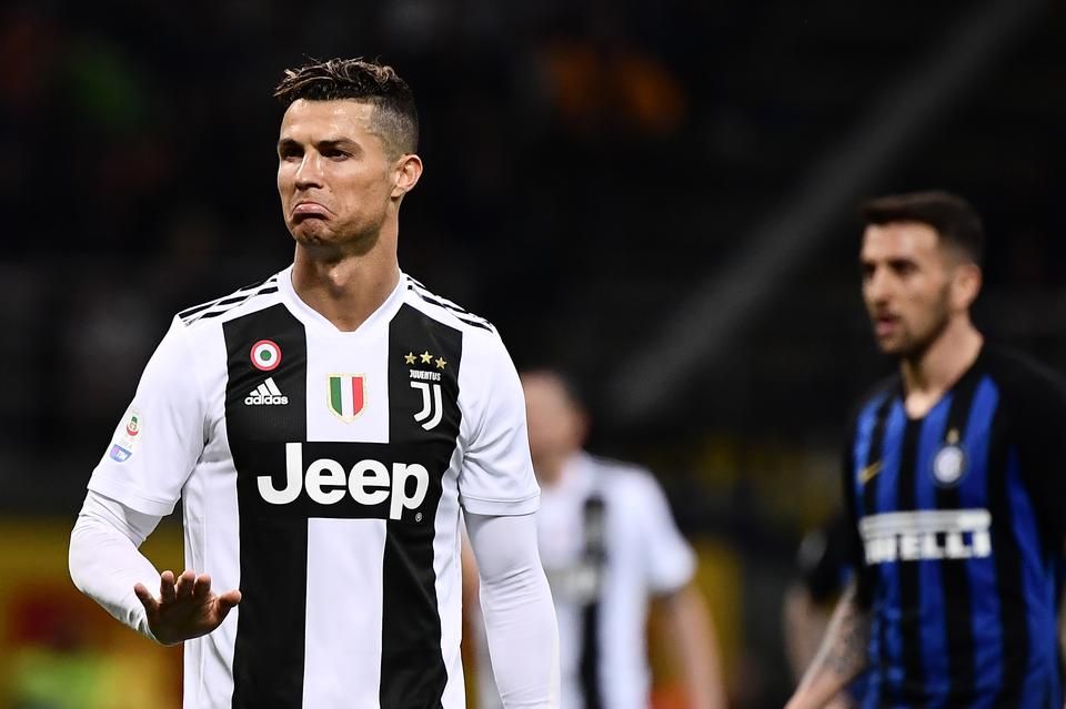 Cristiano Ronaldo a második félidőben lelohasztotta a milánói kedélyeket (Fotó: AFP)