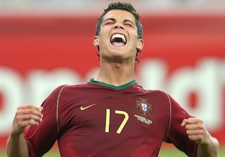 Cristiano Ronaldo így ünnepelte az első vb-gólját 2006-ban (Fotó: Action Images)