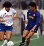 Maradona Baggio párharc a 
Napoli és a Fiorentina mecsén