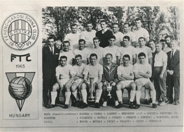 Az 1965-ben Vásárvárosok Kupáját nyert Ferencváros (Fotó: FradiMédia)