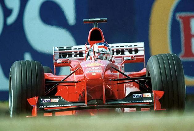 1999: Ferrari, 10 futam (kettős lábtörés miatt), 2 győzelem, 44 pont (5. a vb-n)