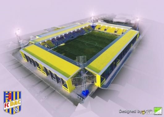 A DAC Stadion látványterve (2. verzió) (Kép: fcdac.sk/ADIF s.r.o.)