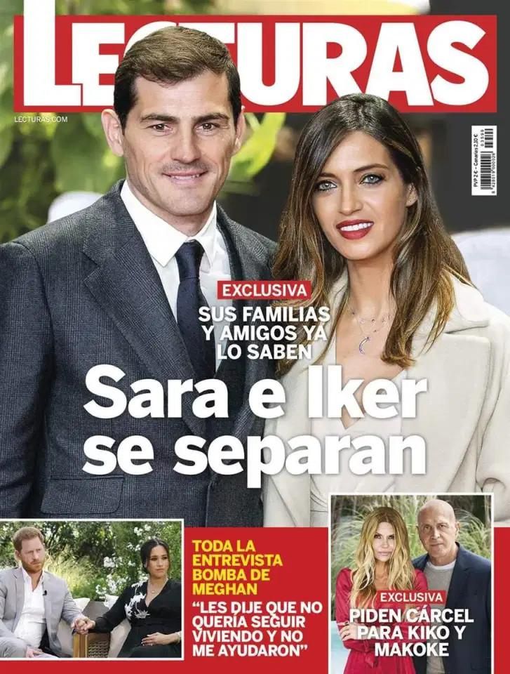 Casillasék a Lecturas címlapján (Fotó: thesun.co.uk)