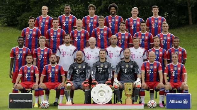 A Bayern-csapatkép szemből (Fotó: bild.de)
