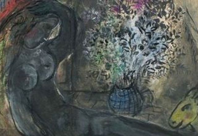 Marc Chagall - Le Nu au Bouquet (Forrás: kckrs.com)