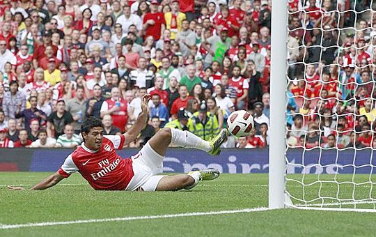 Carlos Vela szerezte az Arsenal első gólját a Celtic ellen (Fotó: Action Images)