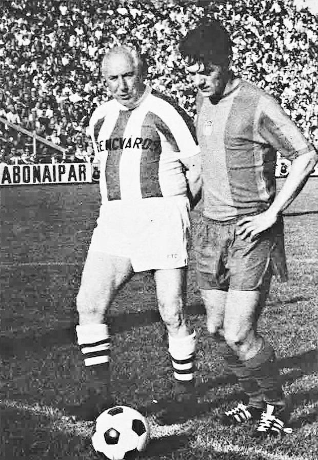 Takács II József és Várady Béla az 1974-es stadionavatón
