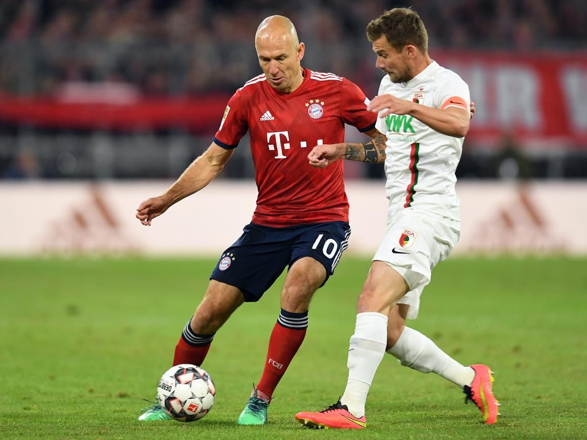 Robben szerzett vezetést a Bayernnek (Fotó: AFP)
