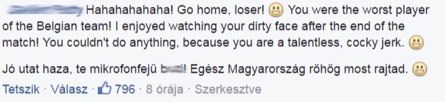 Fellaini oldalát megszállták a magyar trollok (Fotó: Facebook)
