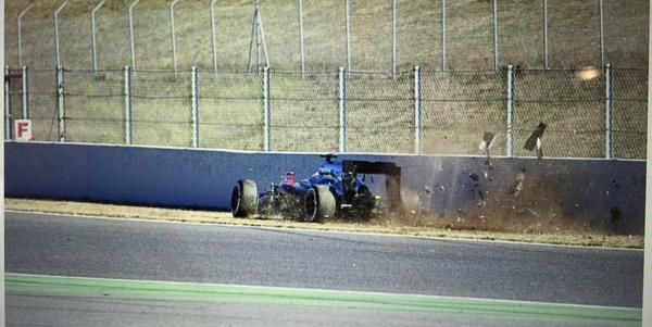 Alonso balesete (Fotó: Sky Sports F1)