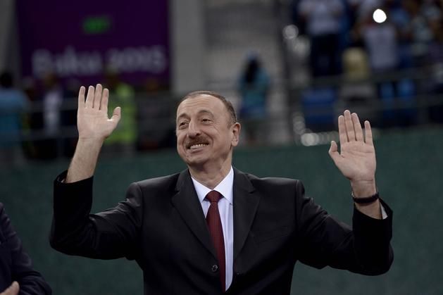 Mindenhol ott van, de leginkább birkózáson: Ilham Aliyev azeri elnök (Fotó: AFP)