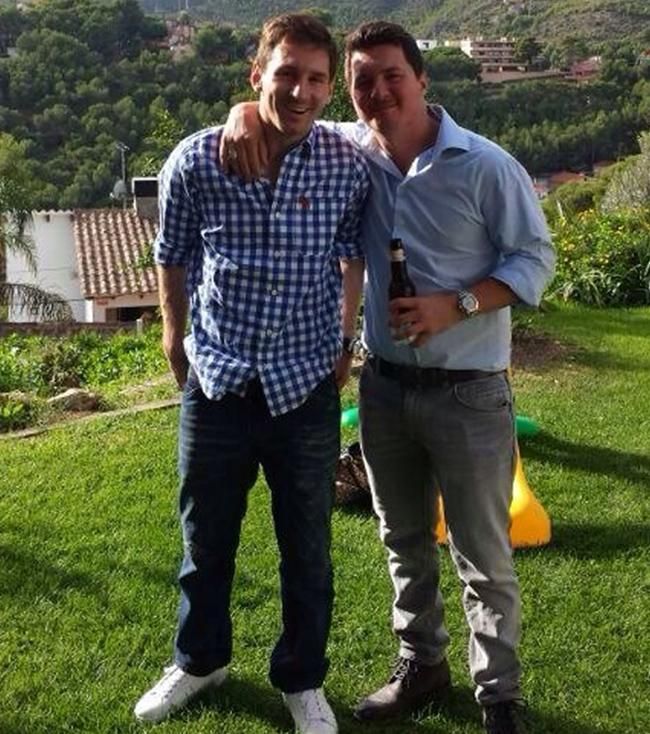 Leo Messi és testvére, Matías a születésnapi bulin (forrás: Twitter)