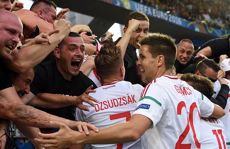 Volt ok a magyar ünneplésre (Fotó: AFP)