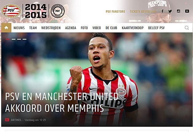 A PSV honlapja