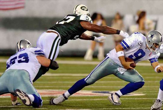 Tony Romo (9) nem tudta győzelemre vezetni csapatát – elbukott a Dallas New Yorkban (Fotó: Reuters)