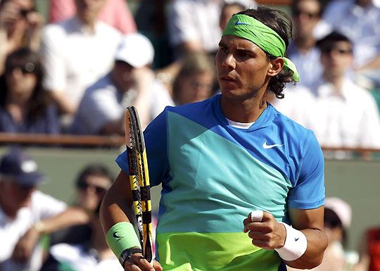 Nadal a mérkőzés végén alaposan megizzadt, de kiharcolta a győzelmet Melzer ellen (Fotó: Action Images)