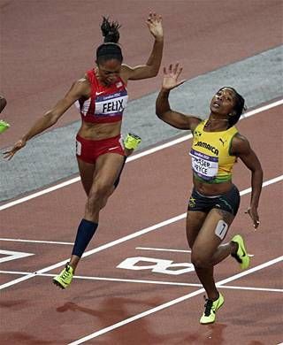 Fraser Gail Devers óta az első, aki megvédte 
a női 100 méter olimpiai bajnoki címét