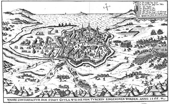 Gyula 1566-ban már kevés volt Szulejmán serege ellen (forrás: OSZK)