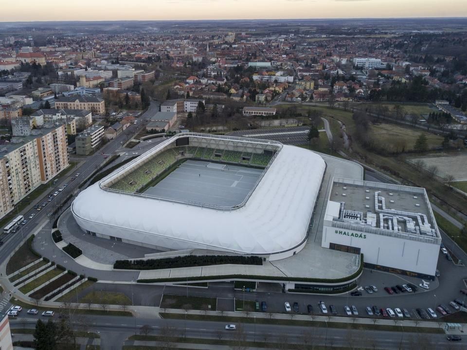 A szombathelyi stadion felülről (Fotó: Nemzeti Sport)