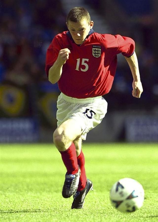 A 17 éves Wayne Rooney az angol válogatott mezében (Fotó: Action Images)