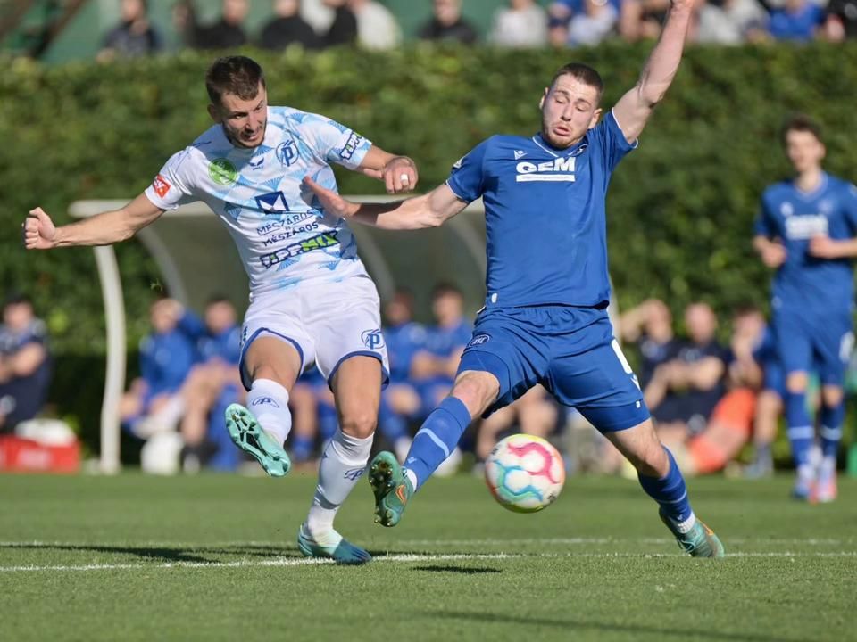 Puljic gólja döntött a Karlsruhe ellen (Fotó: Facebook/Puskás Akadémia)