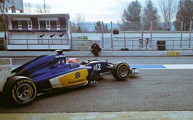 Felipe Nasré az utolsó tesztnap első mért köre