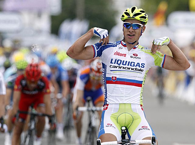 Peter Sagan gyorsan megszerezte az első szakaszgyőzelmét a Tour de France-on (Fotó: Reuters)