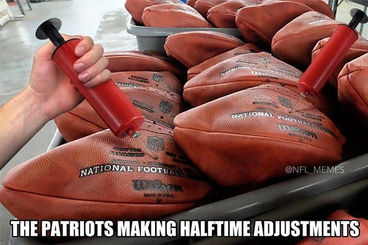 A Patriots nagyszünetbeli munkássága (Fotó: NFL Memes)