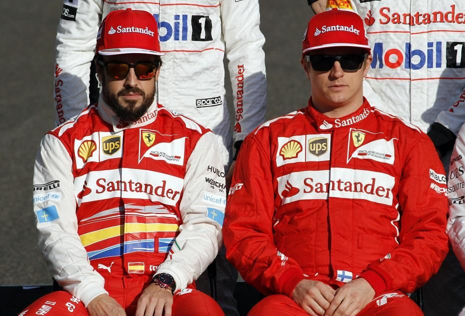 Fernando Alonso és Kimi Räikkönen: minden az arcukra van írva (Fotó: AFP)