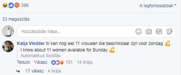 A holland drukkerek a női válogatottat is megnéznék vasárnap Bulgária ellen (Fotó: De Telegraaf/Facebook)