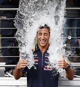 Ricciardo csütörtökön átesett a jeges kihíváson 
(Fotó: Action Images)
