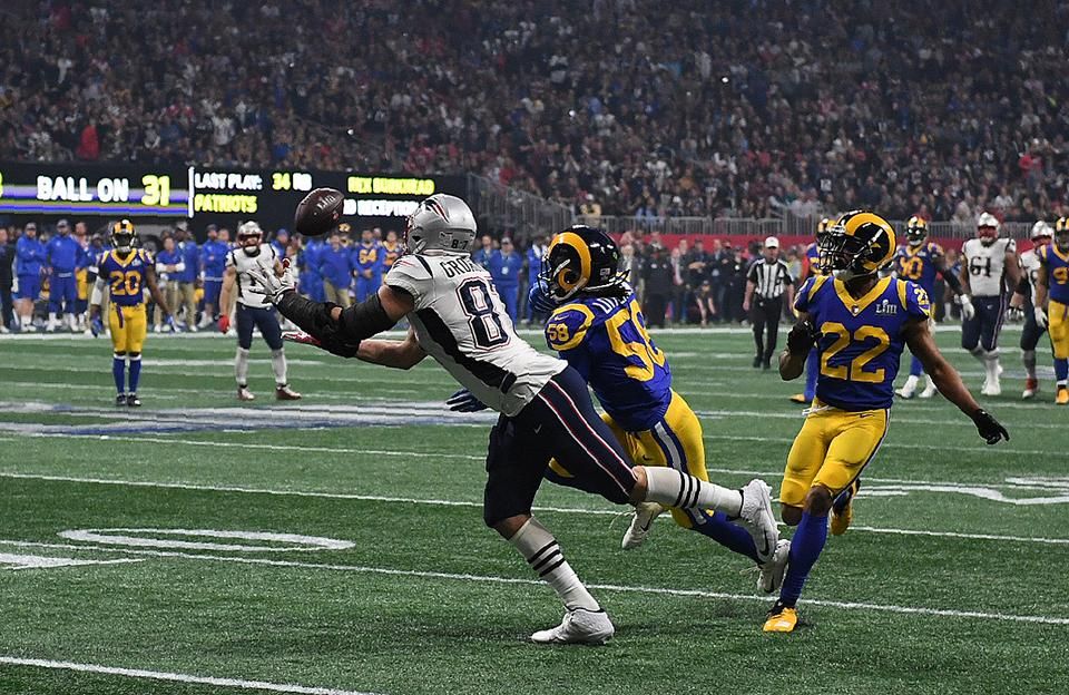 Utolsó meccsén, a februári Super Bowlon a legkritikusabb pillanatban kapta el a labdát (Fotó: AFP)