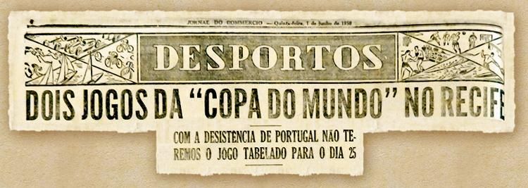 Az északkelet-brazíliai városok közül egyedül Recife volt rendező 1950-ben – a főcímmel ellentétben végül nem két, hanem egy meccset kapott (Fotó: especiais.ne10.uol.com.br)