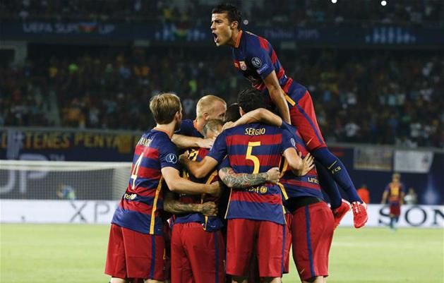 A végén – kilenc gól és 120 perc után – a Barcelona ünnepelhetett (Fotó: Reuters)