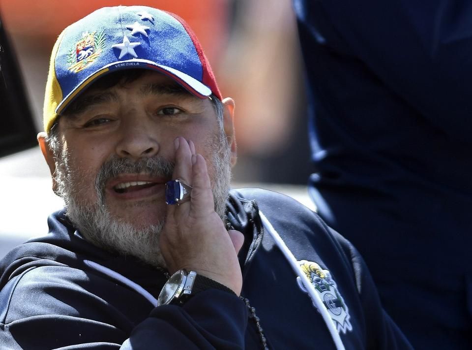 Diego Maradona utolsó csapata a Gimnasia de La Plata lett (Fotó: AFP)
