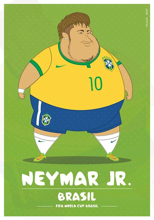 Neymar (Fotó: behance.net/fulaleo)