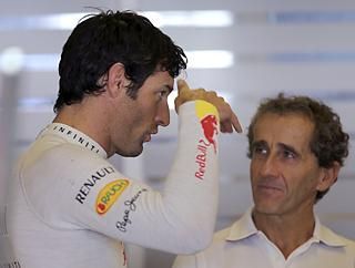 Webber a négyszeres bajnok Alain Prosttal is elbeszélgetett