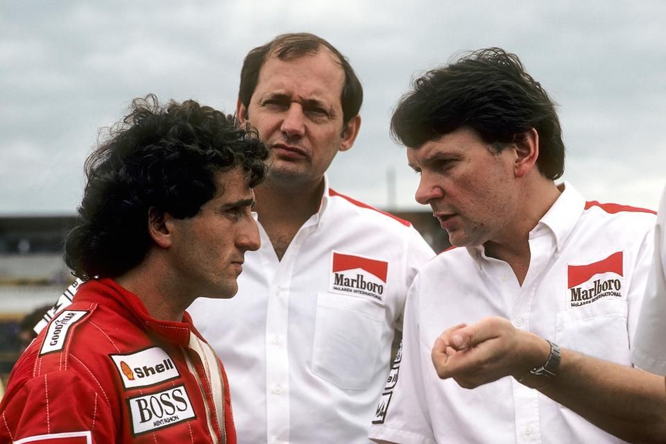 Ron Dennis és John Barnard (jobbra) új érát nyitott a McLarennél, Alain Prost aratta le a babérokat (Fotó: AFP)
