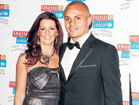 Wes Brown és felesége (Fotó: totalfootballmadness.com)