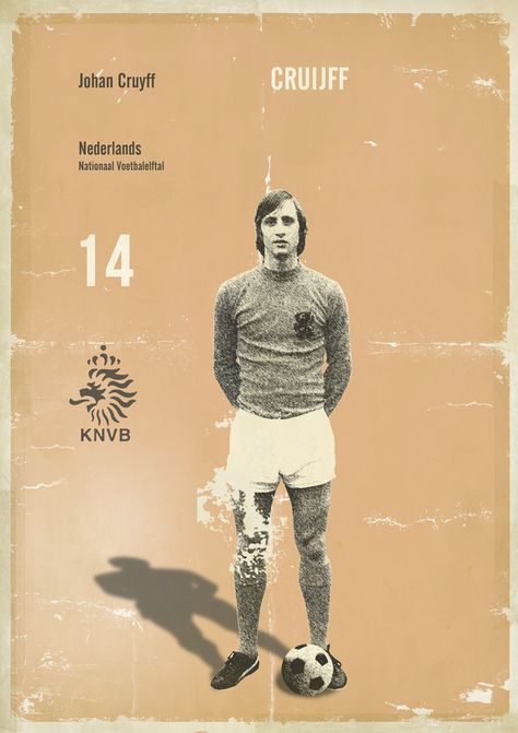 Johan Cruyff, aki miatt mindenkire nagy a 14-es dressz (Kép: Zoran Lucic, behance.net/zoranlucic/)