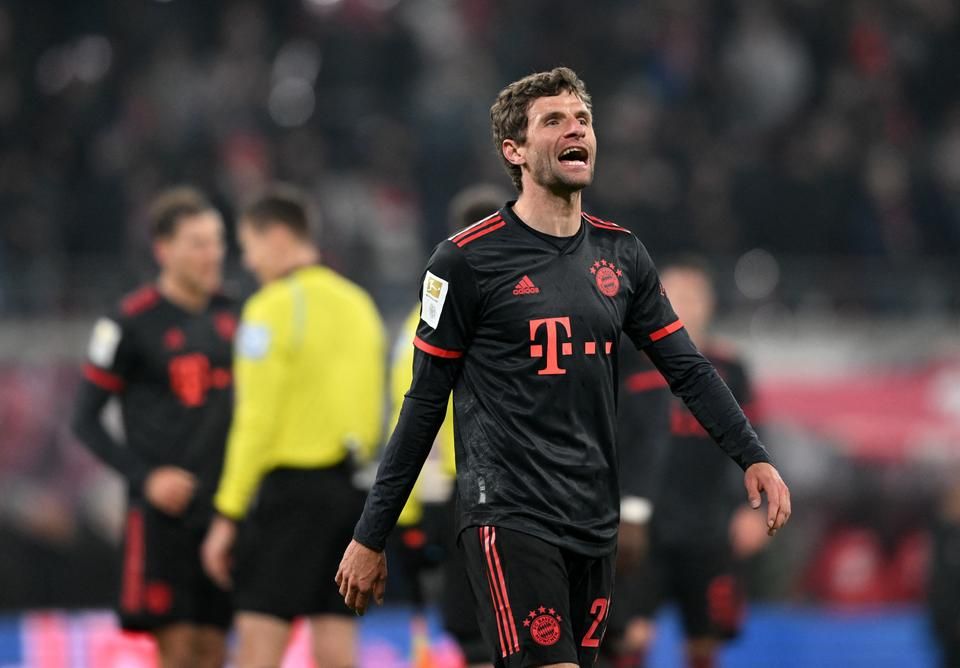 Thomas Müller lábában maradt a győztes gól (Fotó: AFP)