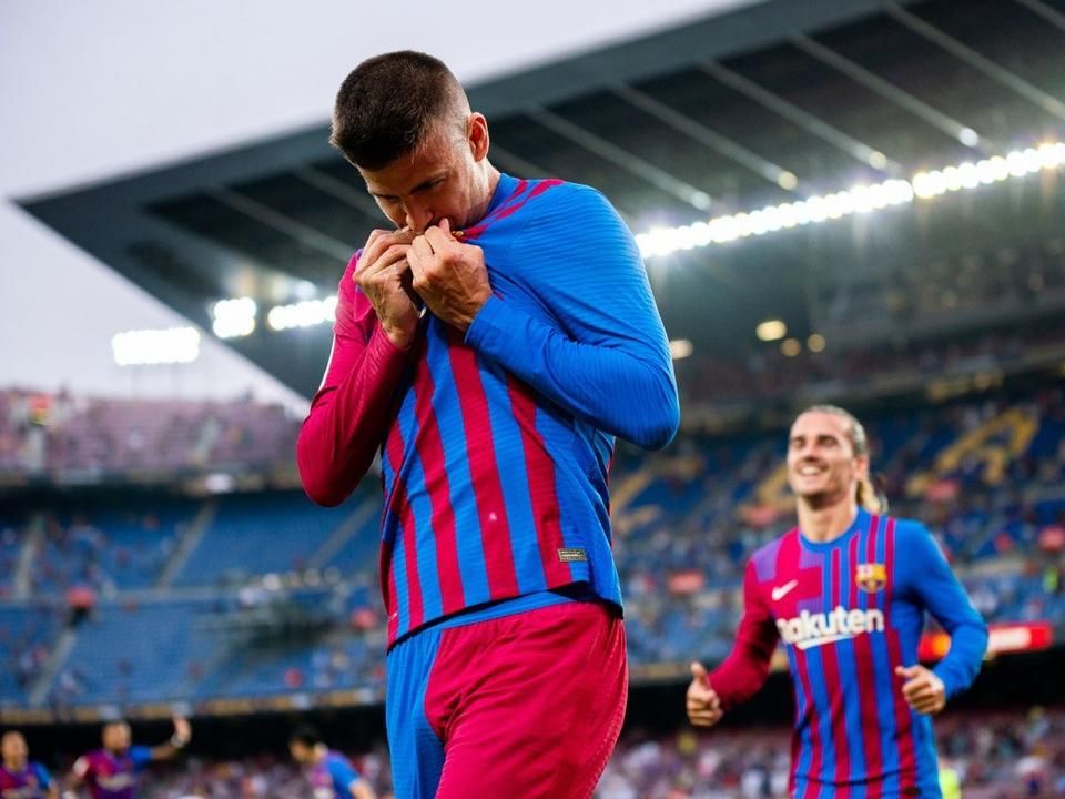 Gerard Piqué szerezte a katalánok első gólját az új idényben (Fotó: Twitter/FC Barcelona)